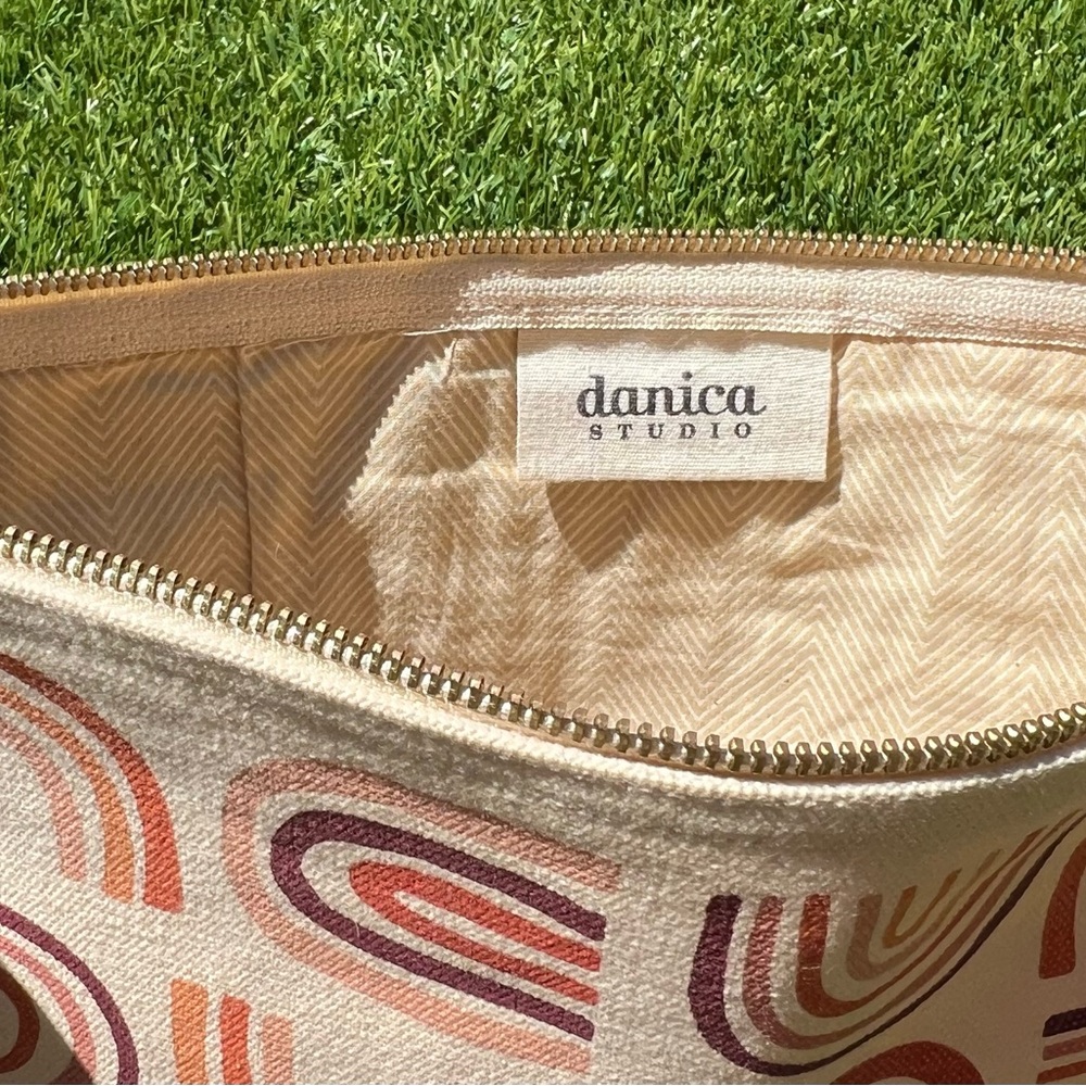 Nwot Danica Studio Large Zippered Bag Pouch Case View 5